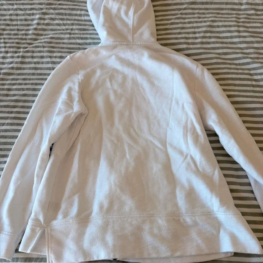 White Llbean Zip Up Hoodie 7716 - Picture 5 of 5